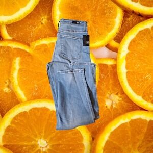 KUT from the Kloth Rachael Mom Jeans High Rise Distressed Hem Light Wash 8